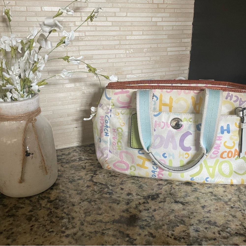 Coach Pastel Multicolor Shoulder Bag
